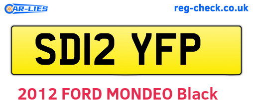 SD12YFP are the vehicle registration plates.