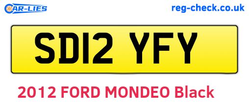SD12YFY are the vehicle registration plates.