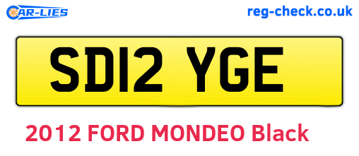 SD12YGE are the vehicle registration plates.