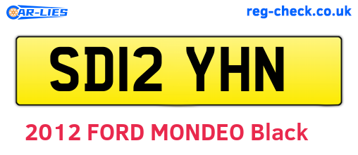 SD12YHN are the vehicle registration plates.