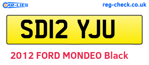 SD12YJU are the vehicle registration plates.