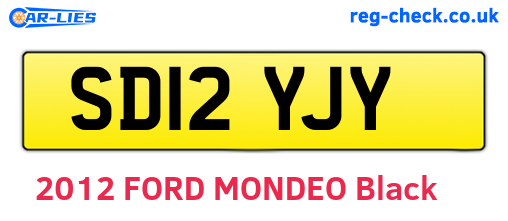 SD12YJY are the vehicle registration plates.