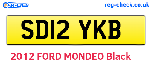 SD12YKB are the vehicle registration plates.
