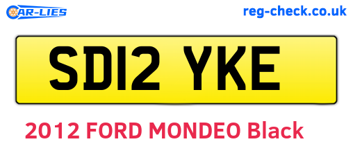SD12YKE are the vehicle registration plates.