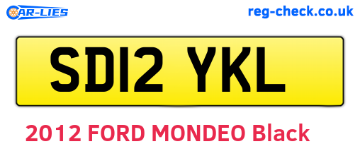 SD12YKL are the vehicle registration plates.