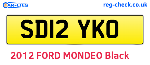 SD12YKO are the vehicle registration plates.