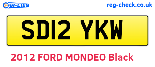 SD12YKW are the vehicle registration plates.
