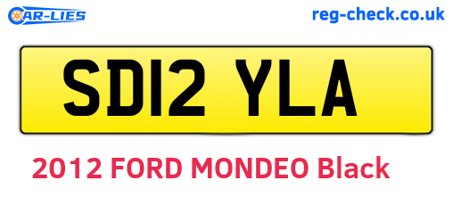 SD12YLA are the vehicle registration plates.