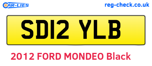 SD12YLB are the vehicle registration plates.