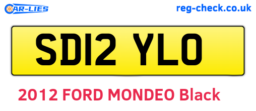 SD12YLO are the vehicle registration plates.