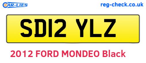 SD12YLZ are the vehicle registration plates.