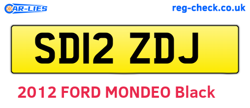 SD12ZDJ are the vehicle registration plates.
