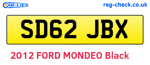 SD62JBX are the vehicle registration plates.