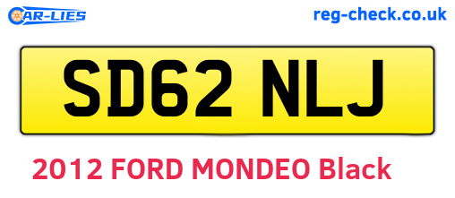 SD62NLJ are the vehicle registration plates.
