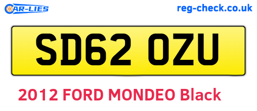 SD62OZU are the vehicle registration plates.