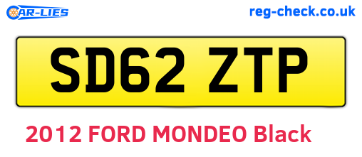 SD62ZTP are the vehicle registration plates.