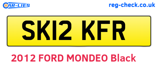 SK12KFR are the vehicle registration plates.