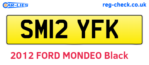 SM12YFK are the vehicle registration plates.