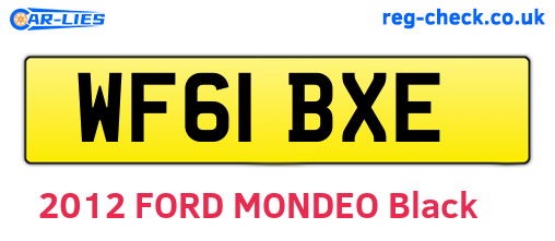 WF61BXE are the vehicle registration plates.