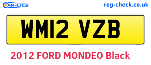 WM12VZB are the vehicle registration plates.