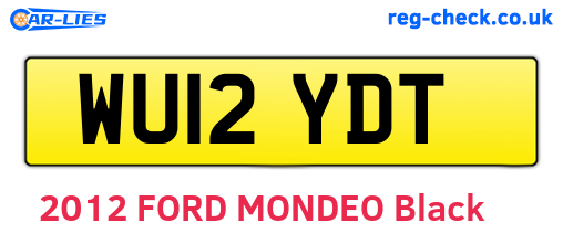 WU12YDT are the vehicle registration plates.