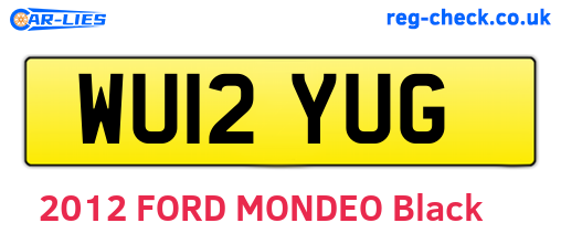 WU12YUG are the vehicle registration plates.