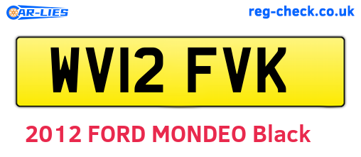 WV12FVK are the vehicle registration plates.