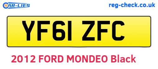 YF61ZFC are the vehicle registration plates.