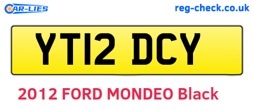 YT12DCY are the vehicle registration plates.