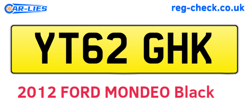 YT62GHK are the vehicle registration plates.
