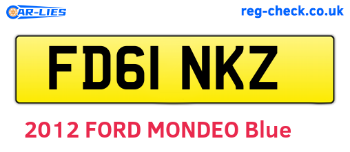 FD61NKZ are the vehicle registration plates.