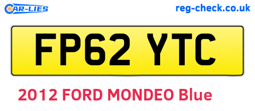 FP62YTC are the vehicle registration plates.