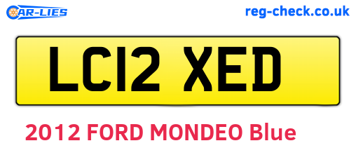 LC12XED are the vehicle registration plates.