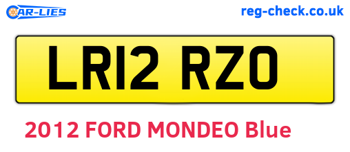 LR12RZO are the vehicle registration plates.