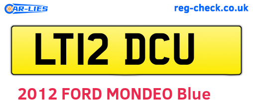 LT12DCU are the vehicle registration plates.
