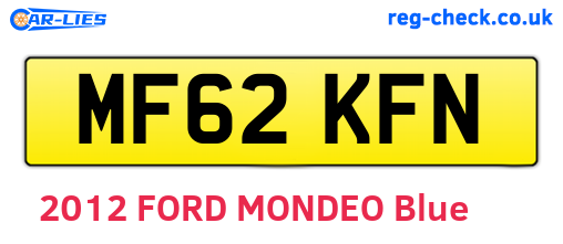 MF62KFN are the vehicle registration plates.