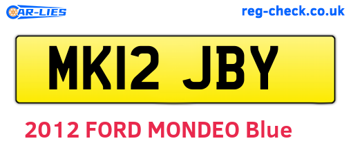 MK12JBY are the vehicle registration plates.