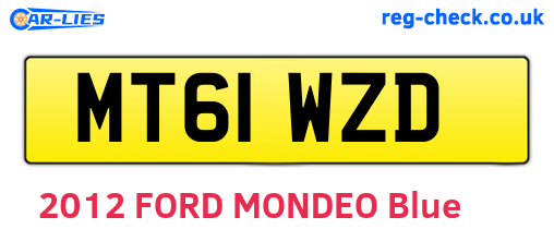 MT61WZD are the vehicle registration plates.