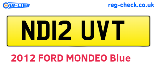 ND12UVT are the vehicle registration plates.