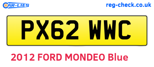 PX62WWC are the vehicle registration plates.