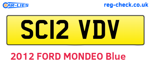 SC12VDV are the vehicle registration plates.