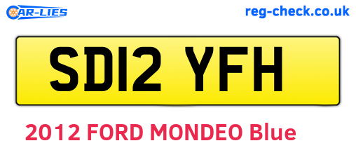 SD12YFH are the vehicle registration plates.