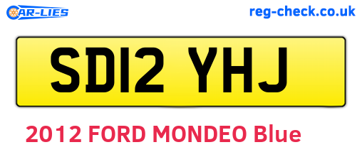 SD12YHJ are the vehicle registration plates.