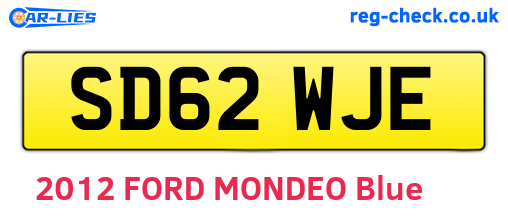 SD62WJE are the vehicle registration plates.