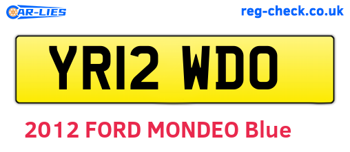 YR12WDO are the vehicle registration plates.