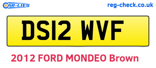 DS12WVF are the vehicle registration plates.