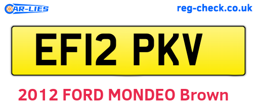 EF12PKV are the vehicle registration plates.
