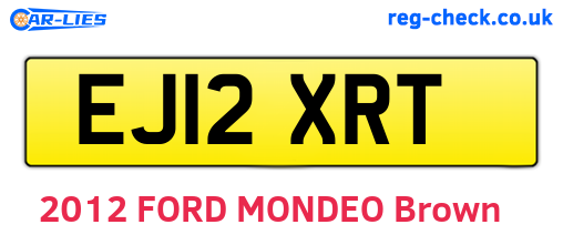 EJ12XRT are the vehicle registration plates.