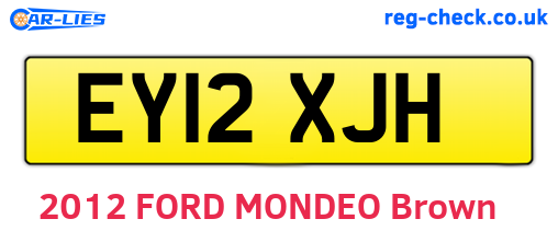 EY12XJH are the vehicle registration plates.