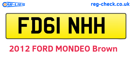 FD61NHH are the vehicle registration plates.